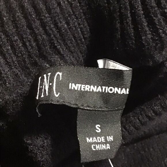 INC International Concepts Womens Black Cold Shoulder Bow Back Sweater Small NWT - Picture 5 of 15